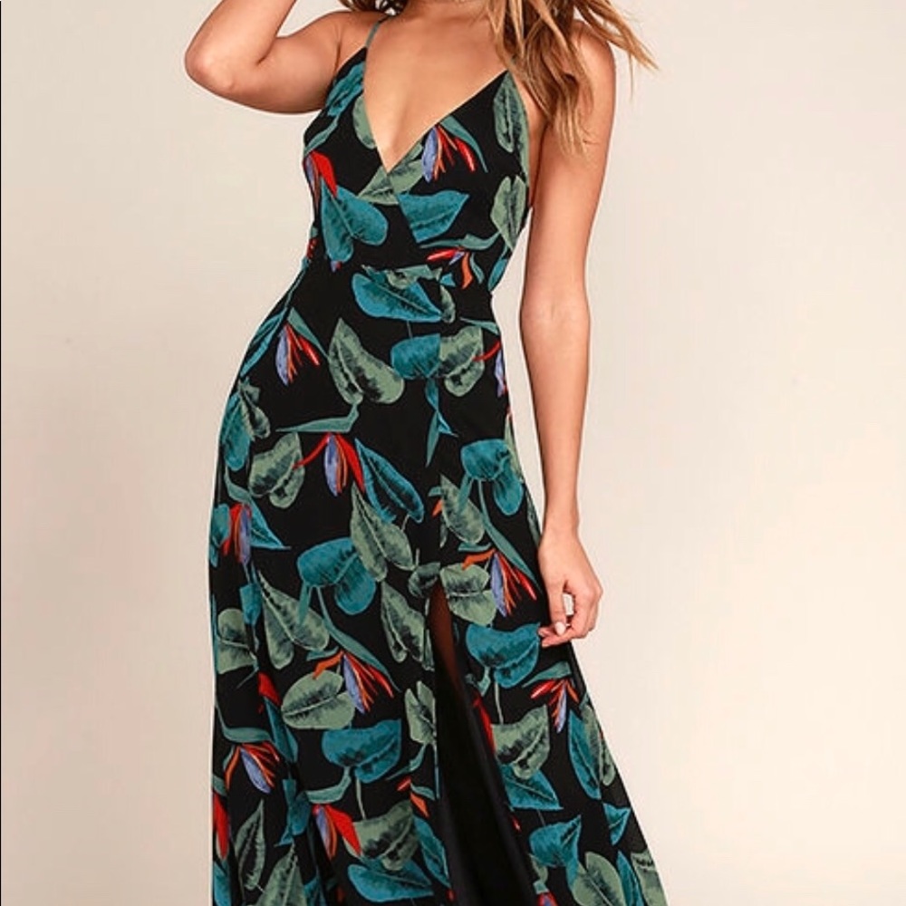 Lulus birds of paradise maxi dress